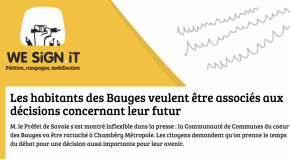 Avenir des Bauges – signez la pétition pour une concertation